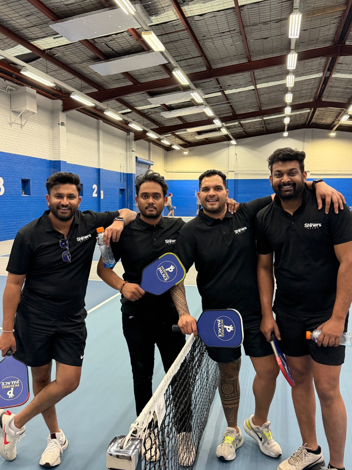 Team Shiners on the pickleball court